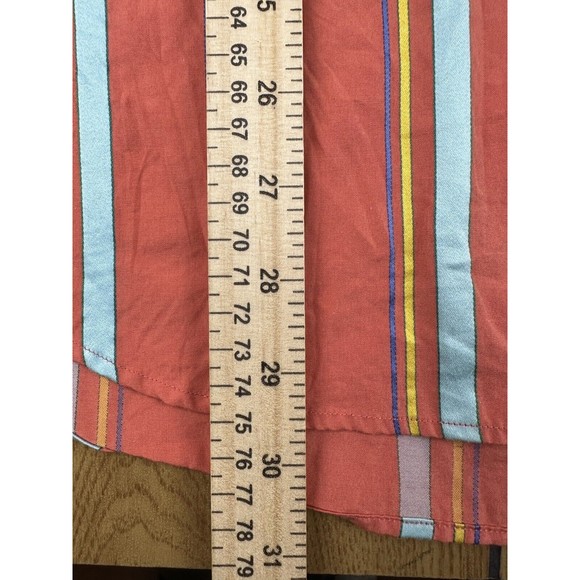 Robert Graham Long Lane Mens Salmon Striped Button Down Shirt (Large, Orange) - Picture 12 of 16